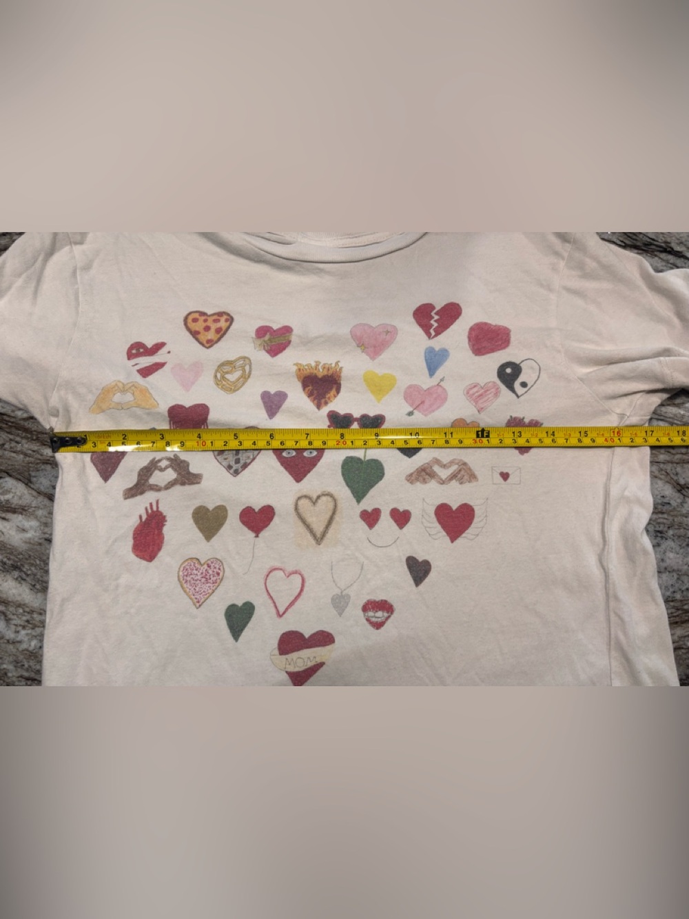 Unfortunate Portrait Women's Hearts Boyfriend Tee Size M - Picture 6 of 6